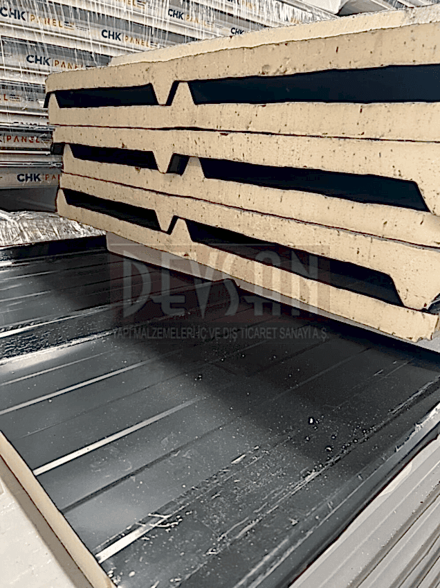 Sandvic Çatı Paneli 3 Hadve 40mm. Ral9002 Sandvic Çatı Paneli 3 Hadve 40mm. Ral9002