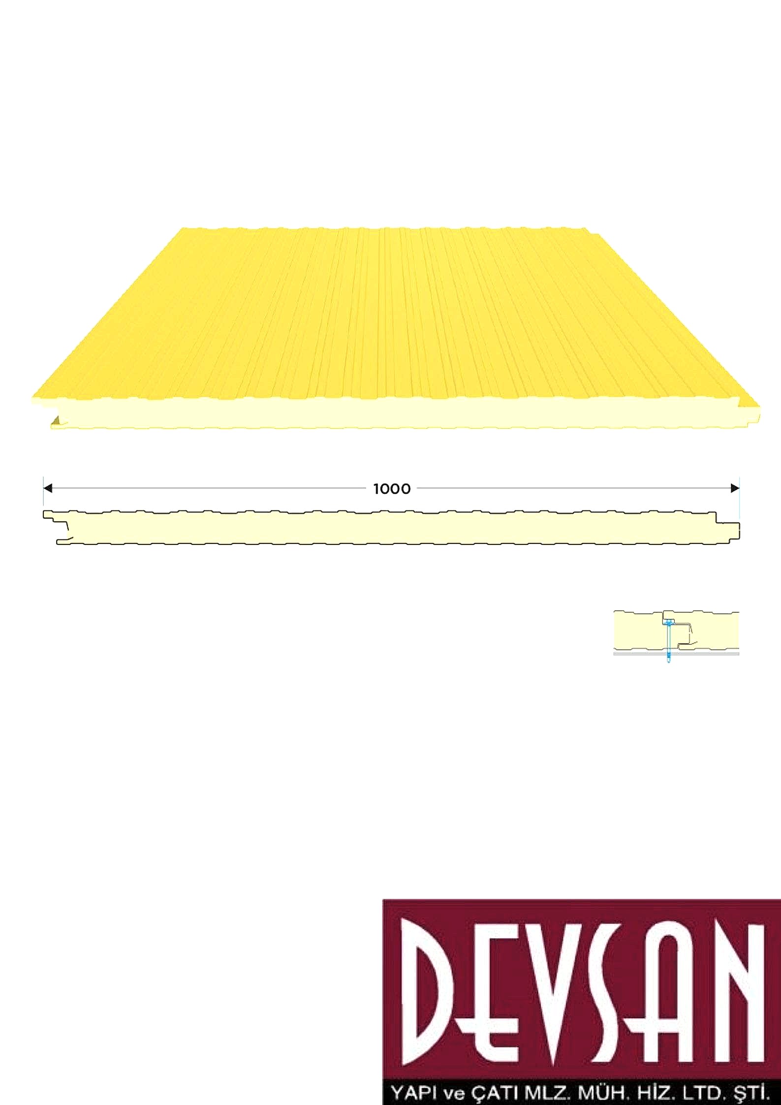 Sandvic Cephe Paneli 40mm. PU. Ral 9002 Sandvic Cephe Paneli 40mm. PU. Ral 9002