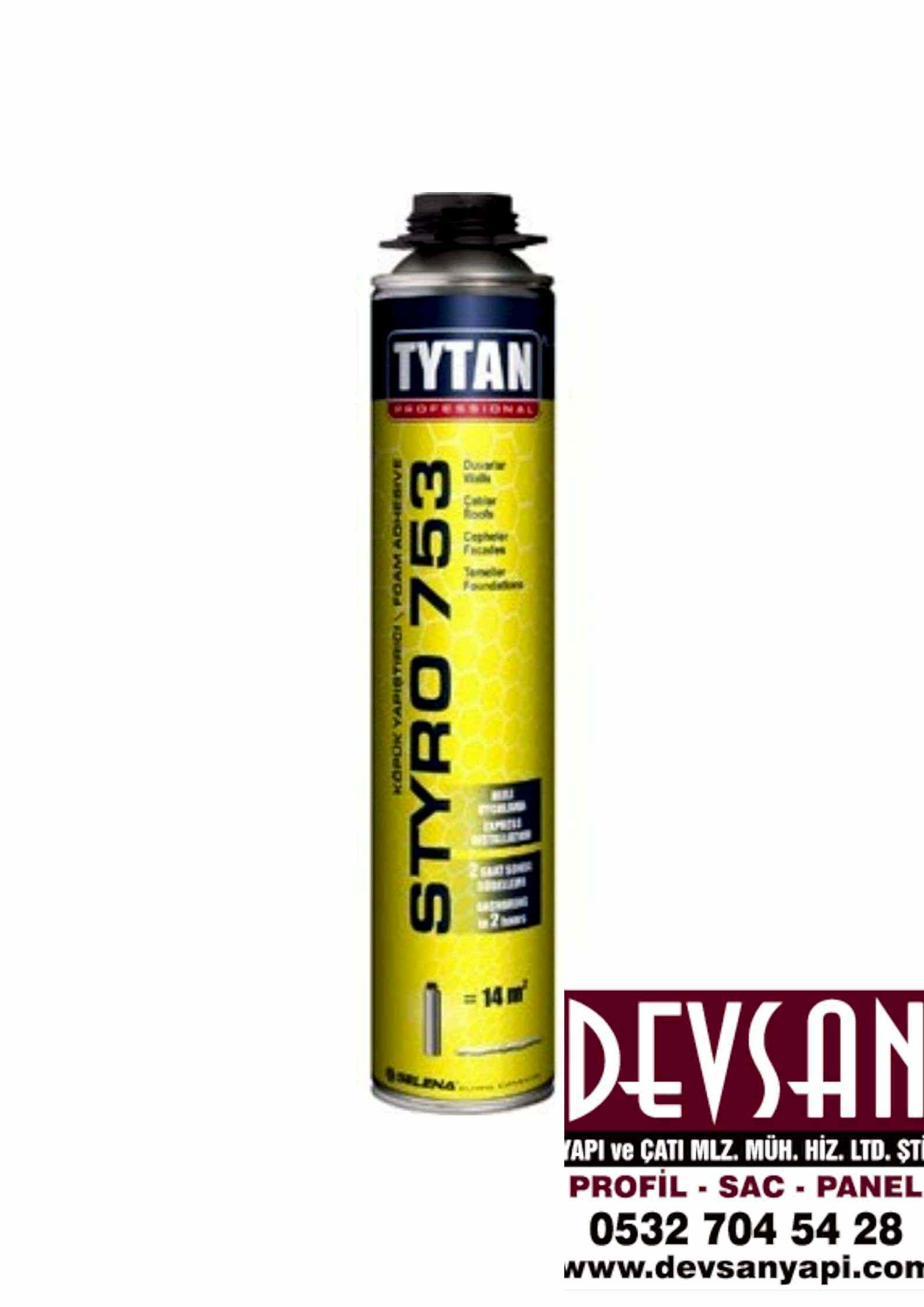 Tabancalı Mantolama Köpük Tytan Styro 750 ML.