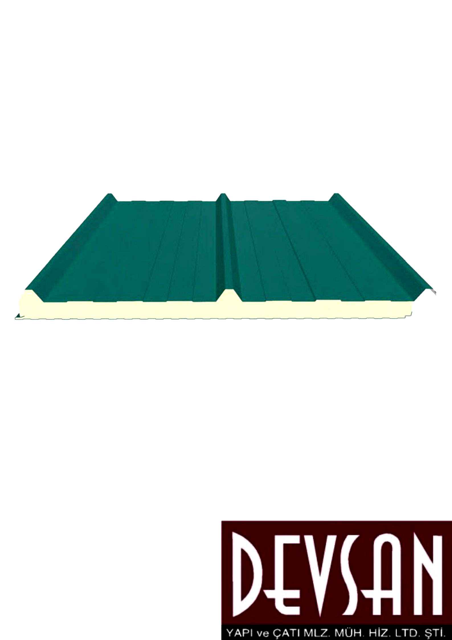 Sandvic Çatı Paneli 3 Hadve 40mm. Ral9002 Sandvic Çatı Paneli 3 Hadve 40mm. Ral9002