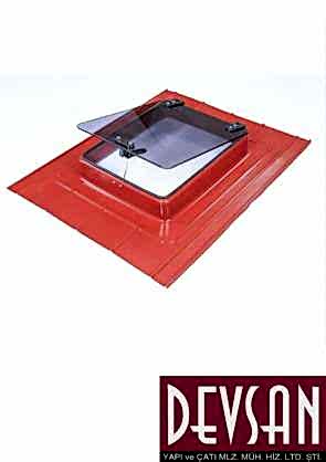 ÇATI ÇIKIŞ KAPAĞI SÜRGÜLÜ KAPAKLI (OTOMATİK KİLİTLİ RENK RAL 3004-9002)