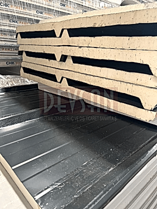 Sandvic Çatı Paneli 3 Hadve 40mm. Ral9002