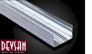 Duvar U Profili 50 mm.